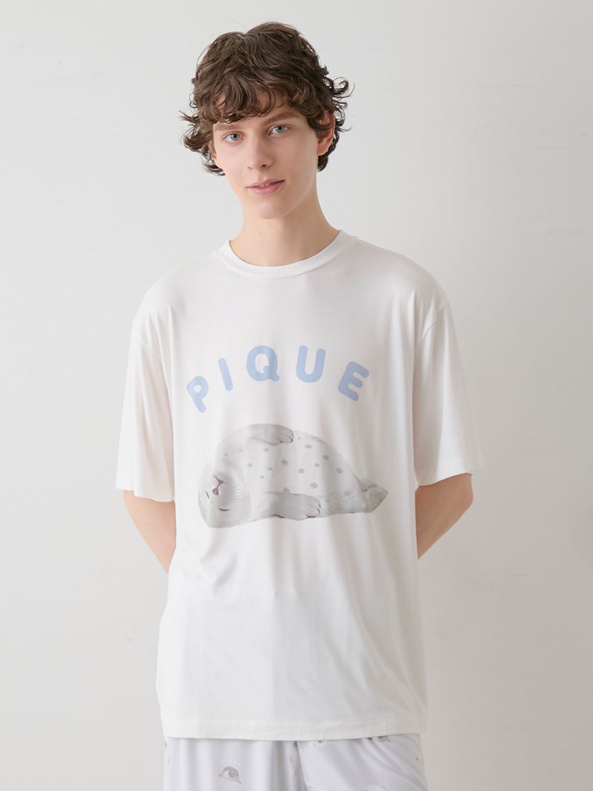 WILDSIDE】【UNISEX】ベアモチーフロングTシャツ｜ルームウェア