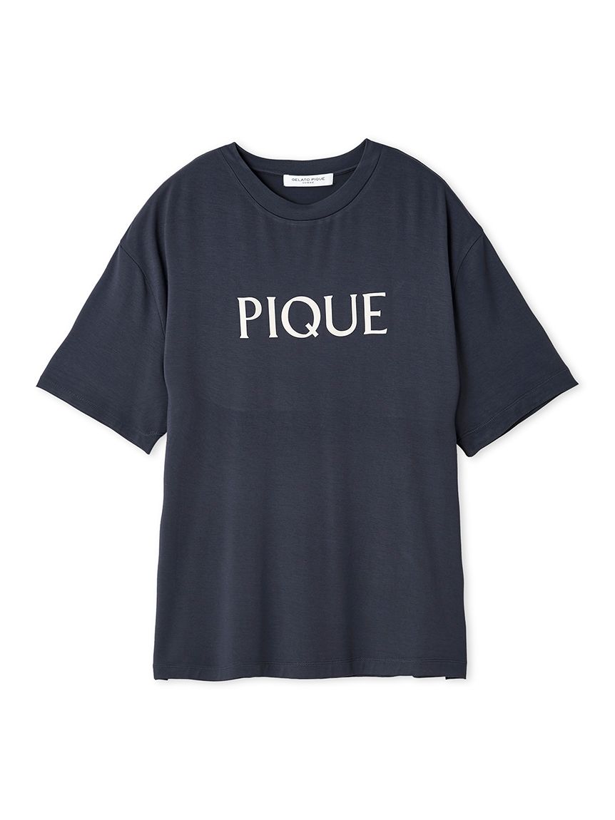 HOMME】【接触冷感】カラーレーヨンロゴTシャツ(カットソー・T