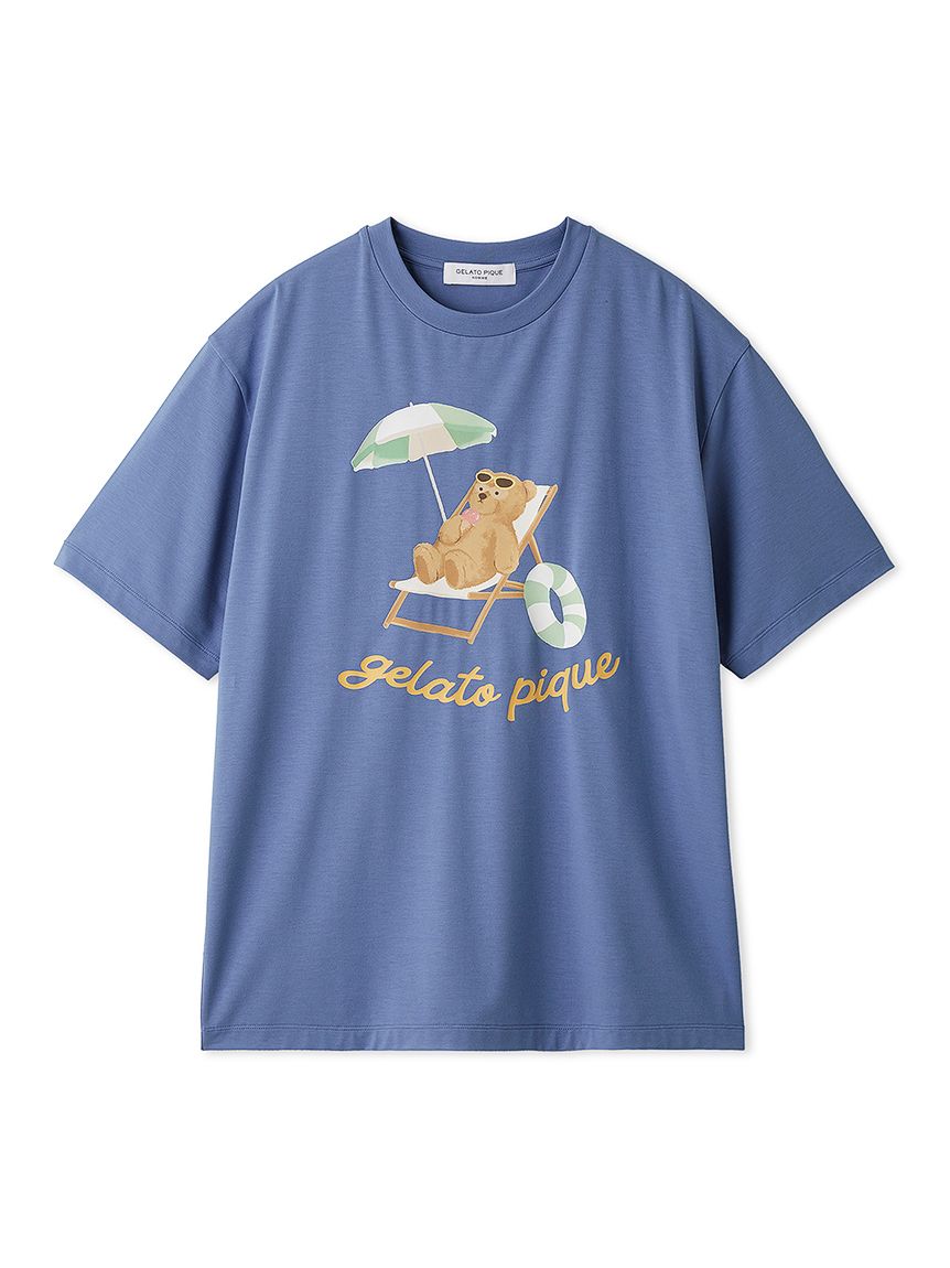 HOMME】【接触冷感】サマーベアワンポイントTシャツ(カットソー・T