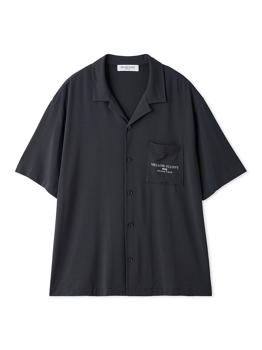HOMME】【接触冷感】COOLレーヨンロゴシャツ(シャツ)｜ルームウェア