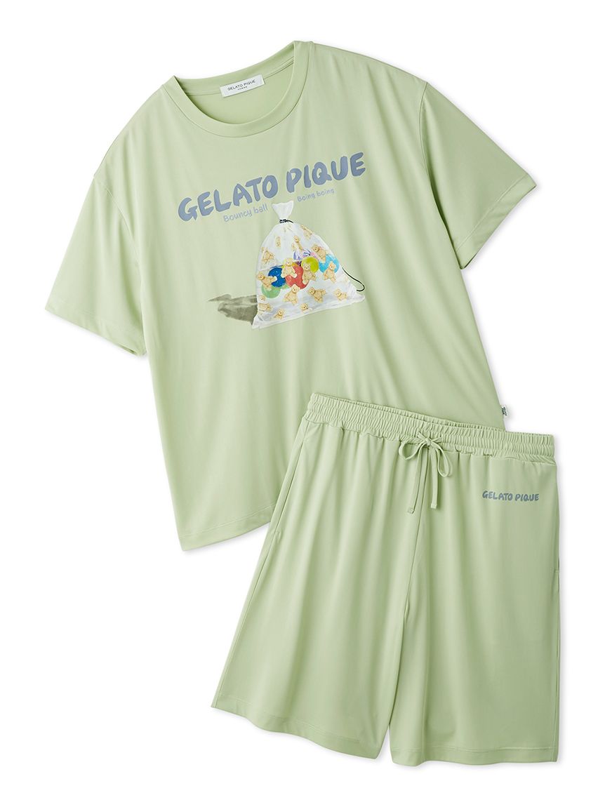 HOMME】【MINT SORBET by HEIQ MINT】【接触冷感】夏祭りワンポイントT