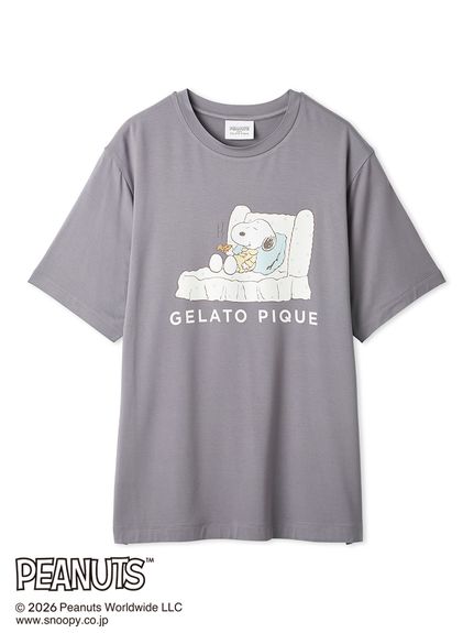 【PEANUTS】【HOMME】【接触冷感】ワンポイントTシャツ