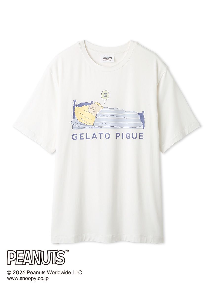 PEANUTS】【HOMME】【接触冷感】ワンポイントTシャツ｜ルームウェア