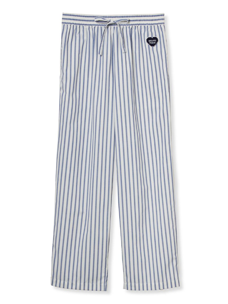 HOMME】ブロードストライプロングパンツ(ロングパンツ)｜ルームウェア
