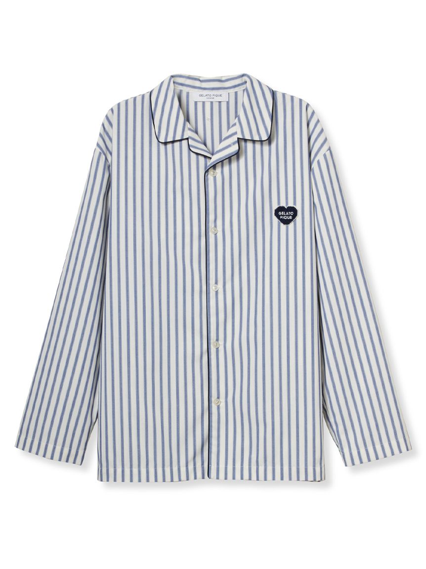HOMME】ブロードストライプシャツ(シャツ)｜ルームウェア・パジャマ