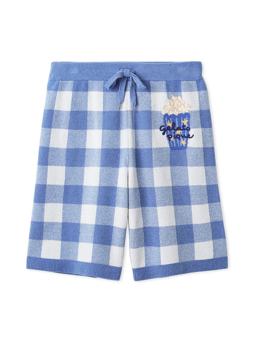 HOMME】エアリーモコギンガムチェック柄ハーフパンツ(ハーフパンツ