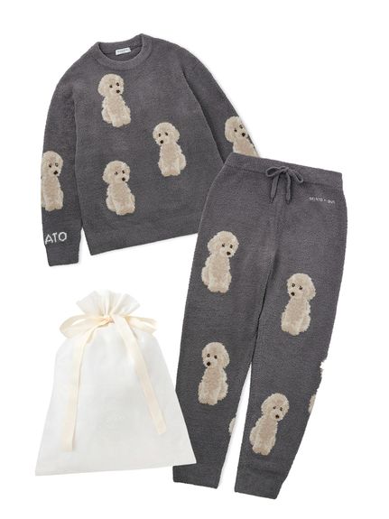 ジェラート ピケ] HOMMEキャットドッグプルオーバー&ロングパンツSET