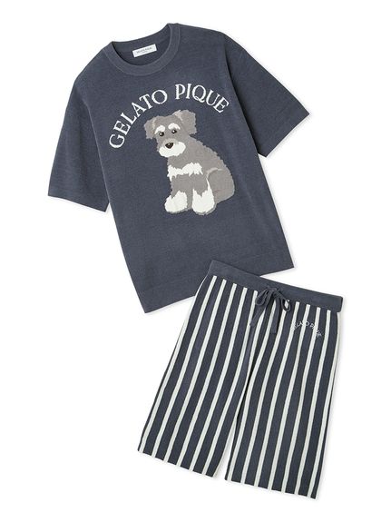 GELATO PIQUE つぶまめ ジャガードプルオーバー&パンツ&ブランケット gelato pique（ジェラートピケ）の「【レディース】【あつまれ