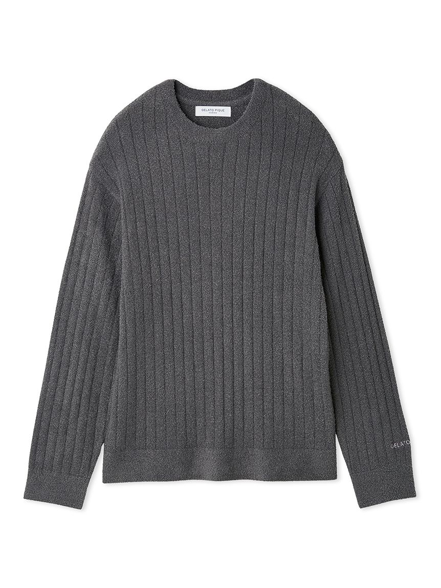 ジェラピケ 調温スムーズィープルオーバー HOMME】調温スムーズィープルオーバー(ニットプルオーバー)｜ルーム