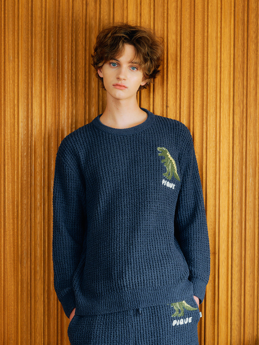 HOMME】ワッフルダイナソープルオーバー(ニットプルオーバー)｜ルーム