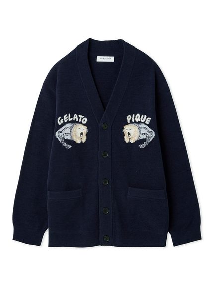 【新品タグ付】ジェラートピケ カーディガン ガウン ネイビー 公式】カーディガン・ガウン ( MEN) GELATO PIQUE HOMME