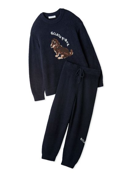 【ONLINE限定】【HOMME】 DOG ジャガードプルオーバー&ロングパンツセット