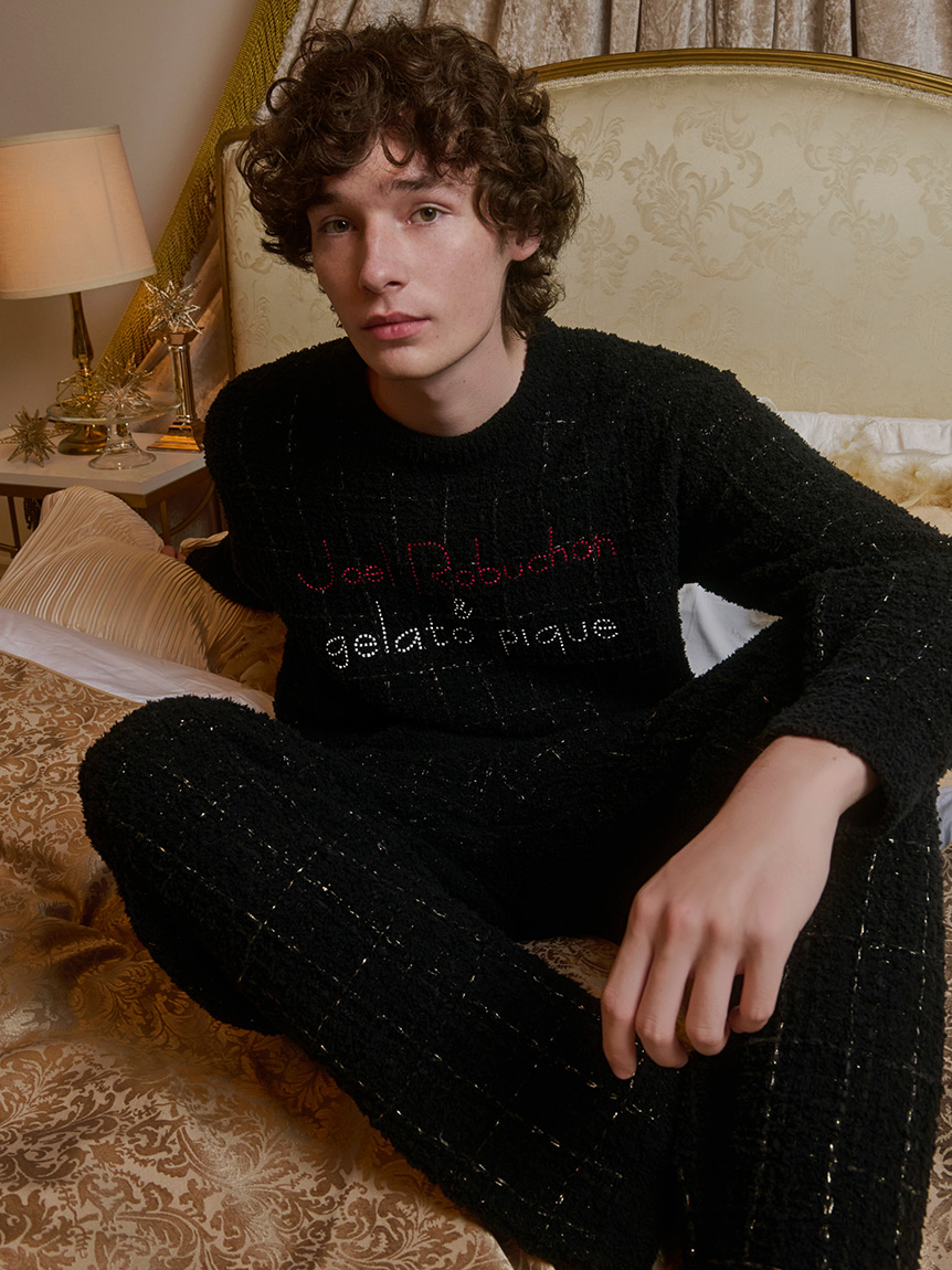 JOEL ROBUCHON】【HOMME】ツイードモコプルオーバー(ニットプル