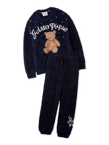 【ONLINE限定】【HOLIDAY】【HOMME】ジェラートスノーベアジャガードプルオーバー＆ロングパンツセット