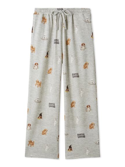 UNISEX】プレイフルDOG柄ロングパンツ｜ルームウェア・パジャマ通販の
