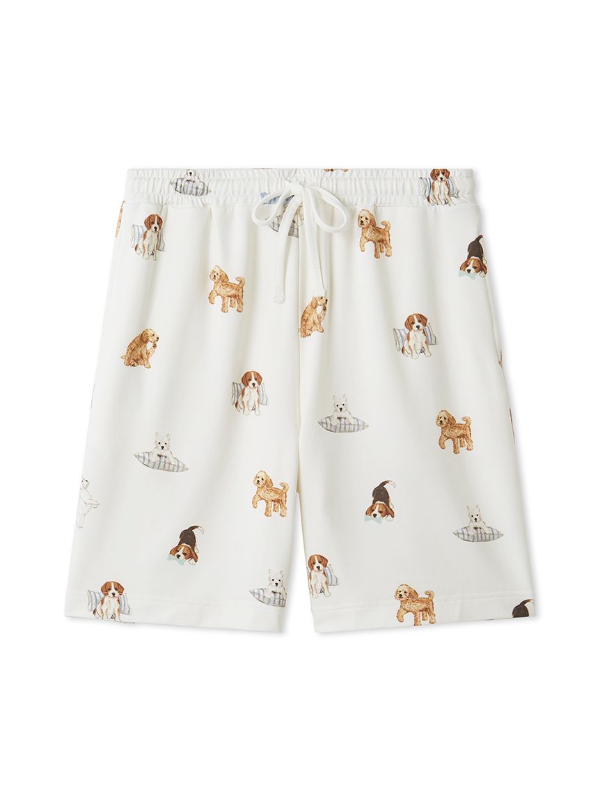 【UNISEX】プレイフルDOG柄ハーフパンツ