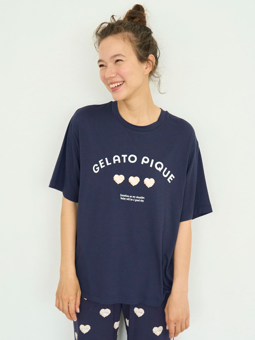 接触冷感】【UNISEX】ワンポイントTシャツ｜ルームウェア・パジャマ通販のGELATO PIQUE HOMME（ジェラートピケ オム） 公式サイト