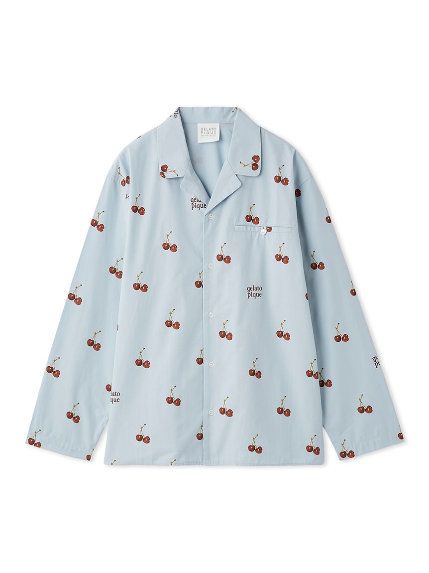 UNISEX】チェリー柄シャツ｜ルームウェア・パジャマ通販のGELATO PIQUE