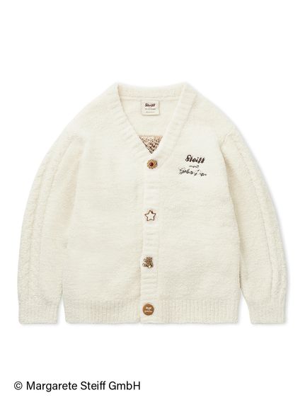 Steiff】【UNISEX】パウダージャガードカーディガン｜ルームウェア