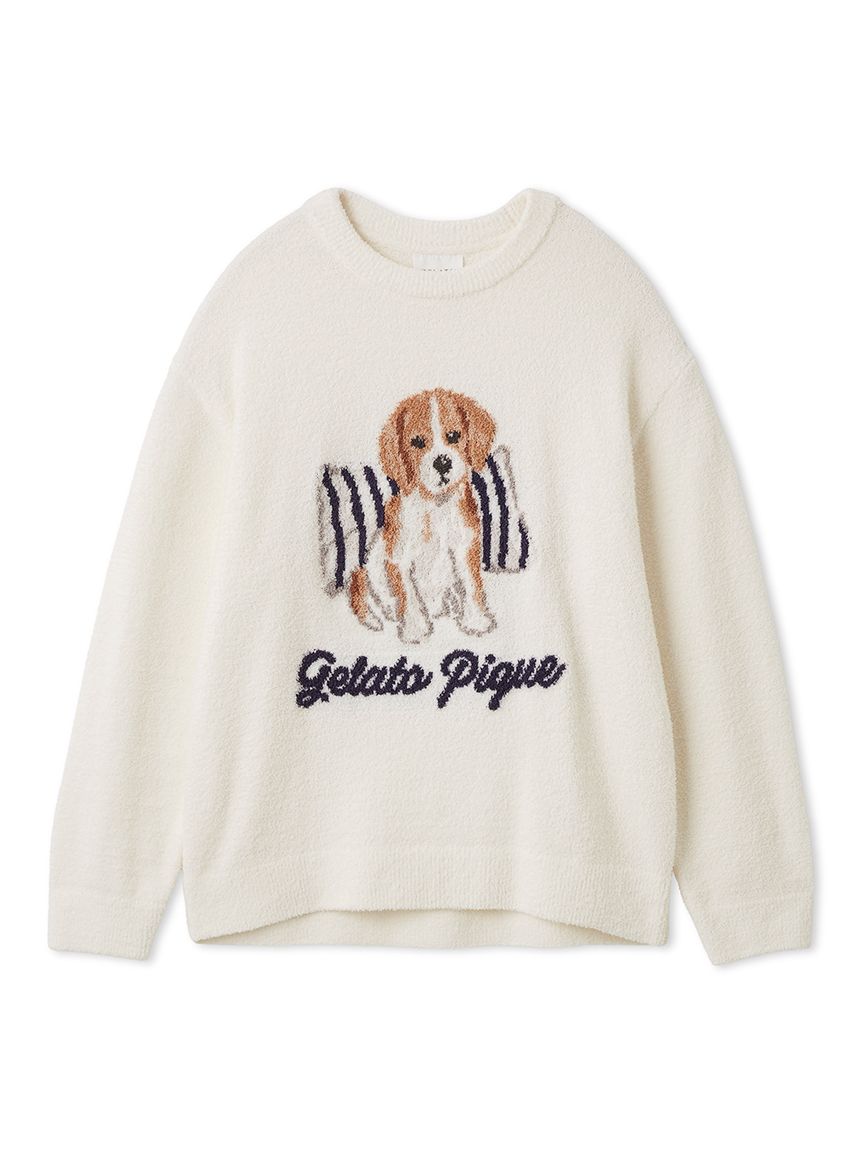 UNISEX】エアリーモコプレイフルDOGジャガードプルオーバー｜ルーム