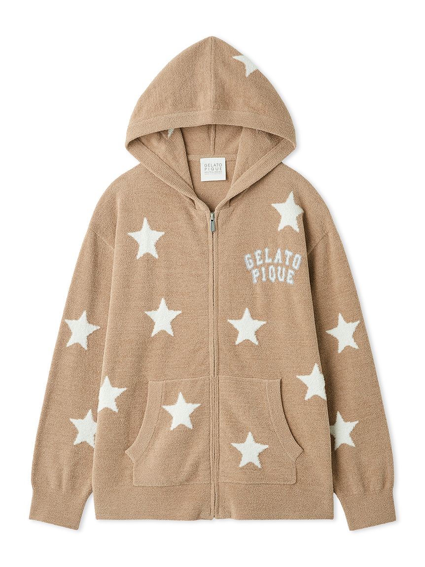UNISEX】エアリーモコカレッジスタージャガードパーカ｜ルームウェア