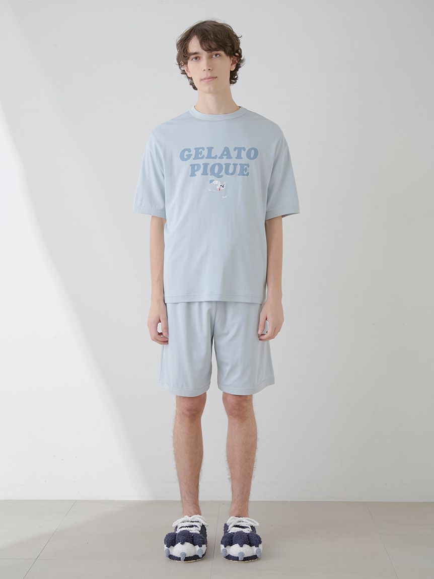 KOUSUKE SHIMIZU】【HOMME】ワンポイントハーフパンツ(ハーフ