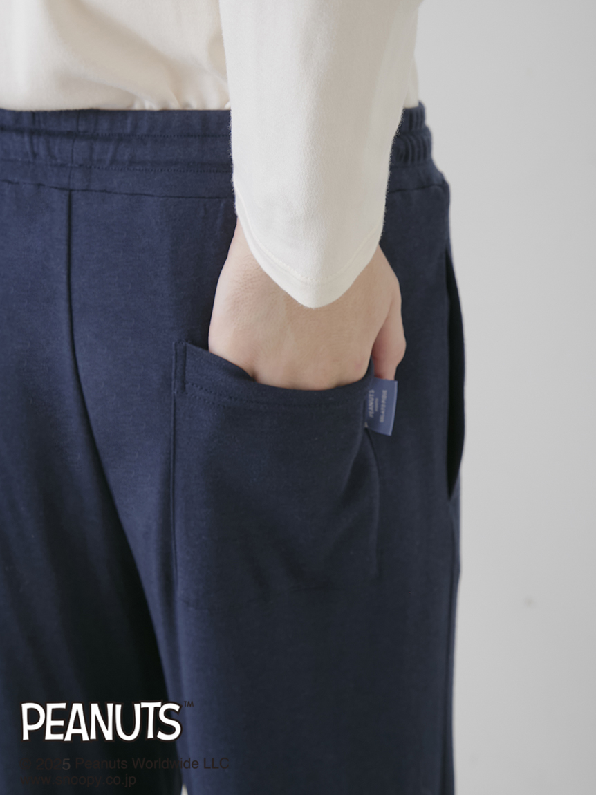 PEANUTS】【HOMME】オラフ ワンポイントロングパンツ(ロング PEANUTS】【HOMME】オラフ ワンポイントロングパンツ(ロング