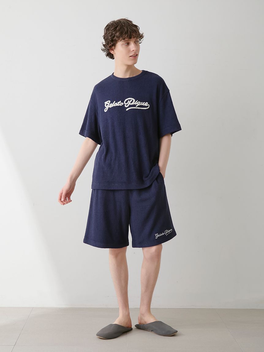 HOMME】パイルロゴ刺繍ハーフパンツ(ハーフパンツ)｜ルーム