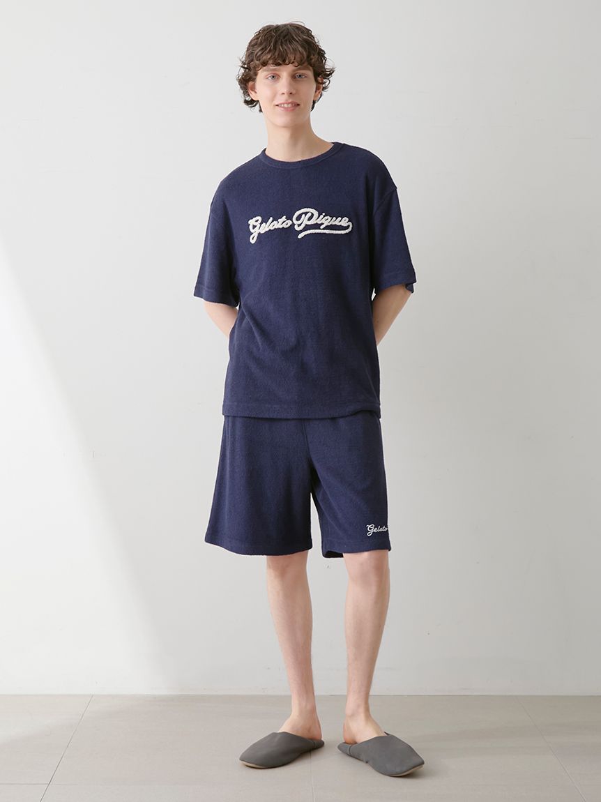 大人気!! gelato pique シンプル ロゴ 裏毛ハーフパンツ UNISEX】裏毛ハーフパンツ(ボトムス)｜ルームウェア・パジャマ