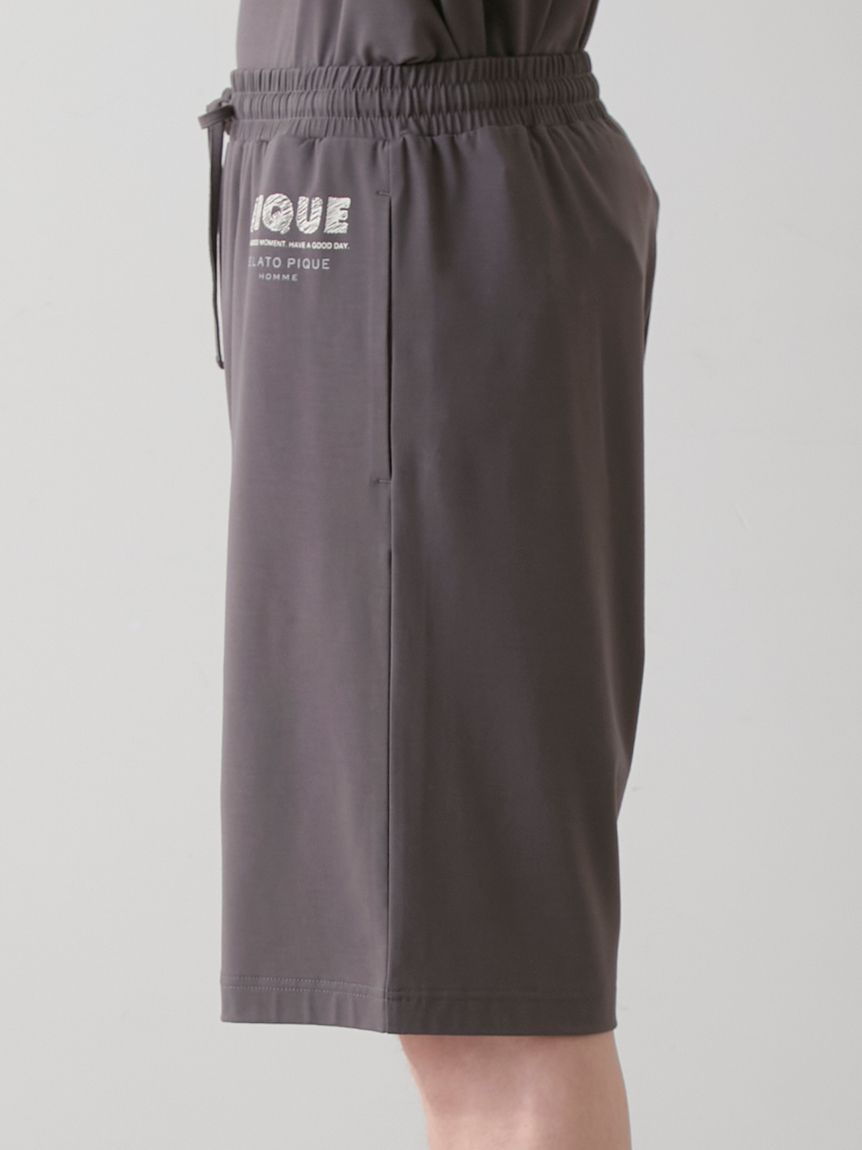 HOMME】【接触冷感】ファンクションピケロゴハーフパンツ(ハーフ