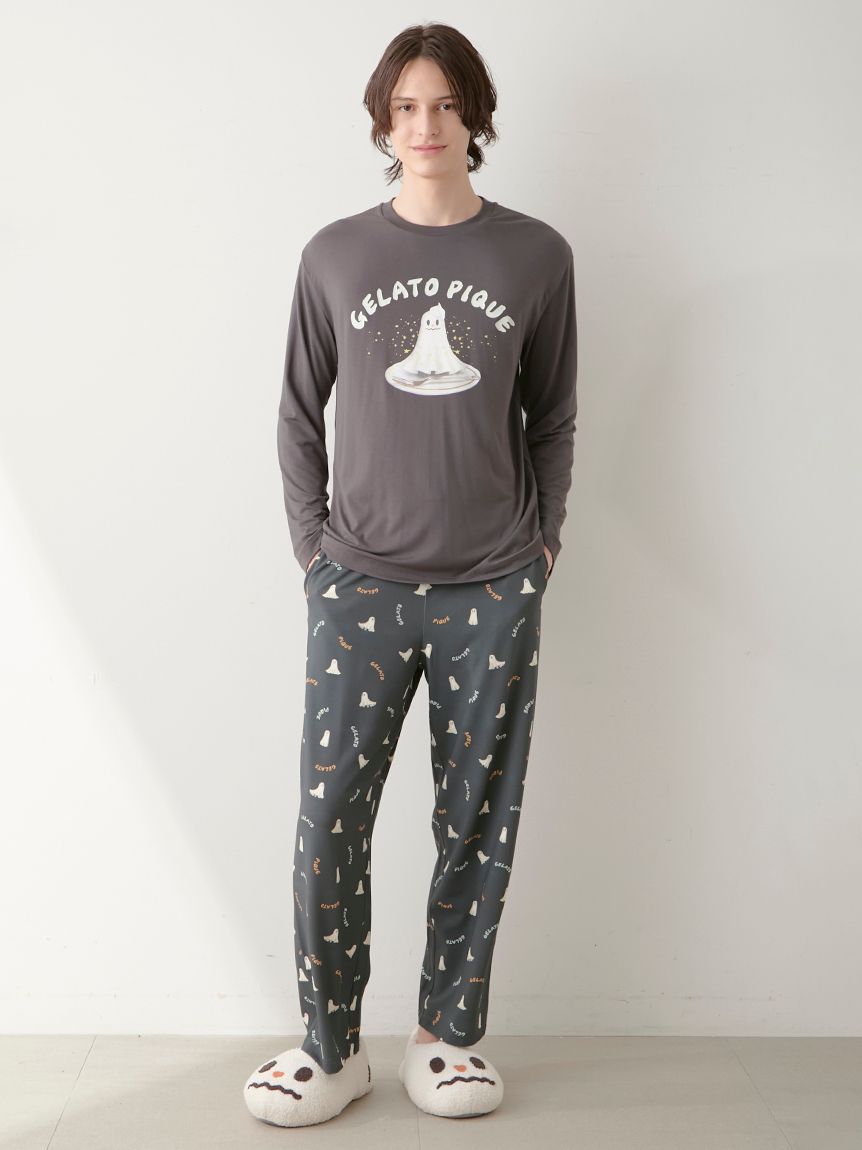 HOMME】TRICK GHOST柄 ロングパンツ(ロングパンツ)｜ルームウェア
