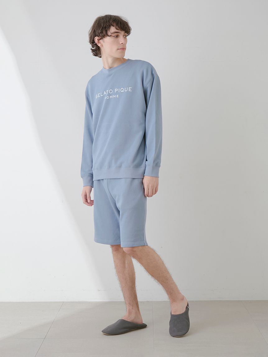 ONLINE限定】【HOMME】コットン裏毛ハーフパンツ(ハーフパンツ