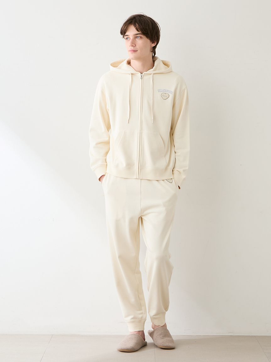 HOMME】【抗菌防臭】ハートロゴ裏毛ロングパンツ(ロングパンツ