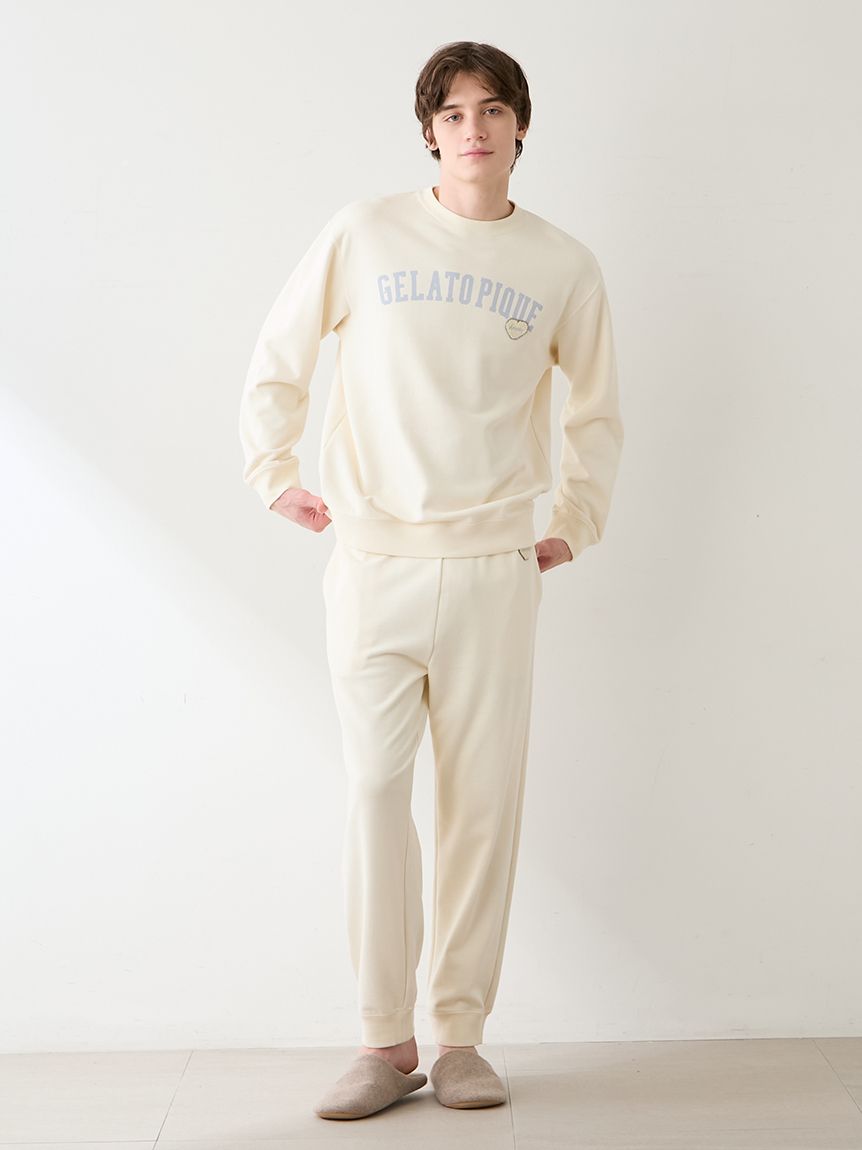 HOMME】【抗菌防臭】ハートロゴ裏毛ロングパンツ(ロングパンツ
