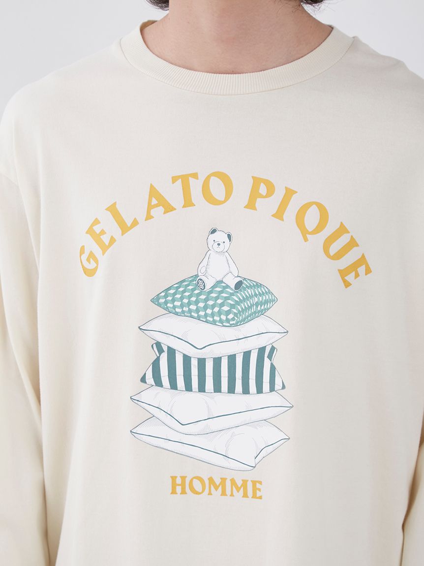 HOMME】 スリープベアモチーフTシャツ(カットソー・Tシャツ)｜ルーム