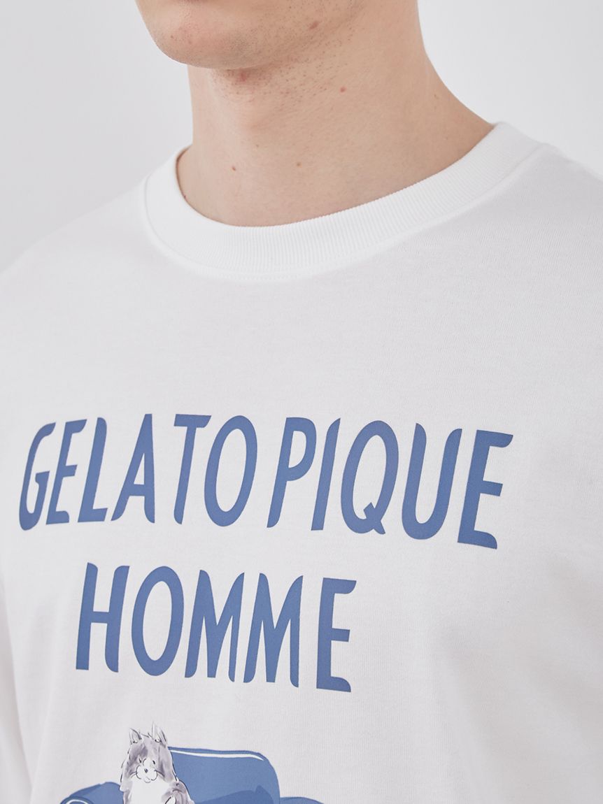 HOMME】スリープキャットロングTシャツ(カットソー・Tシャツ)｜ルーム