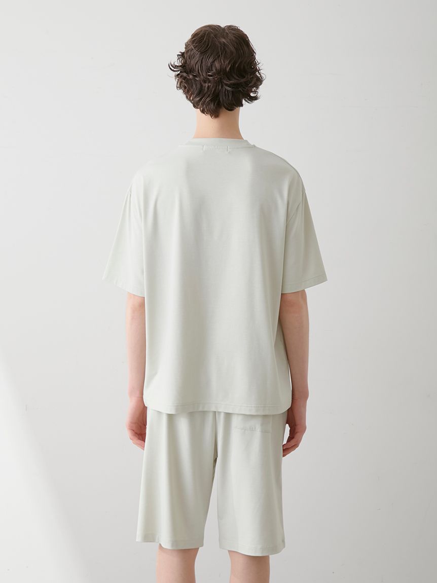 【HOMME】COOLレーヨンロゴTシャツ&ハーフパンツ HOMME】【接触冷感】COOLレーヨンロゴハーフパンツ（ショート