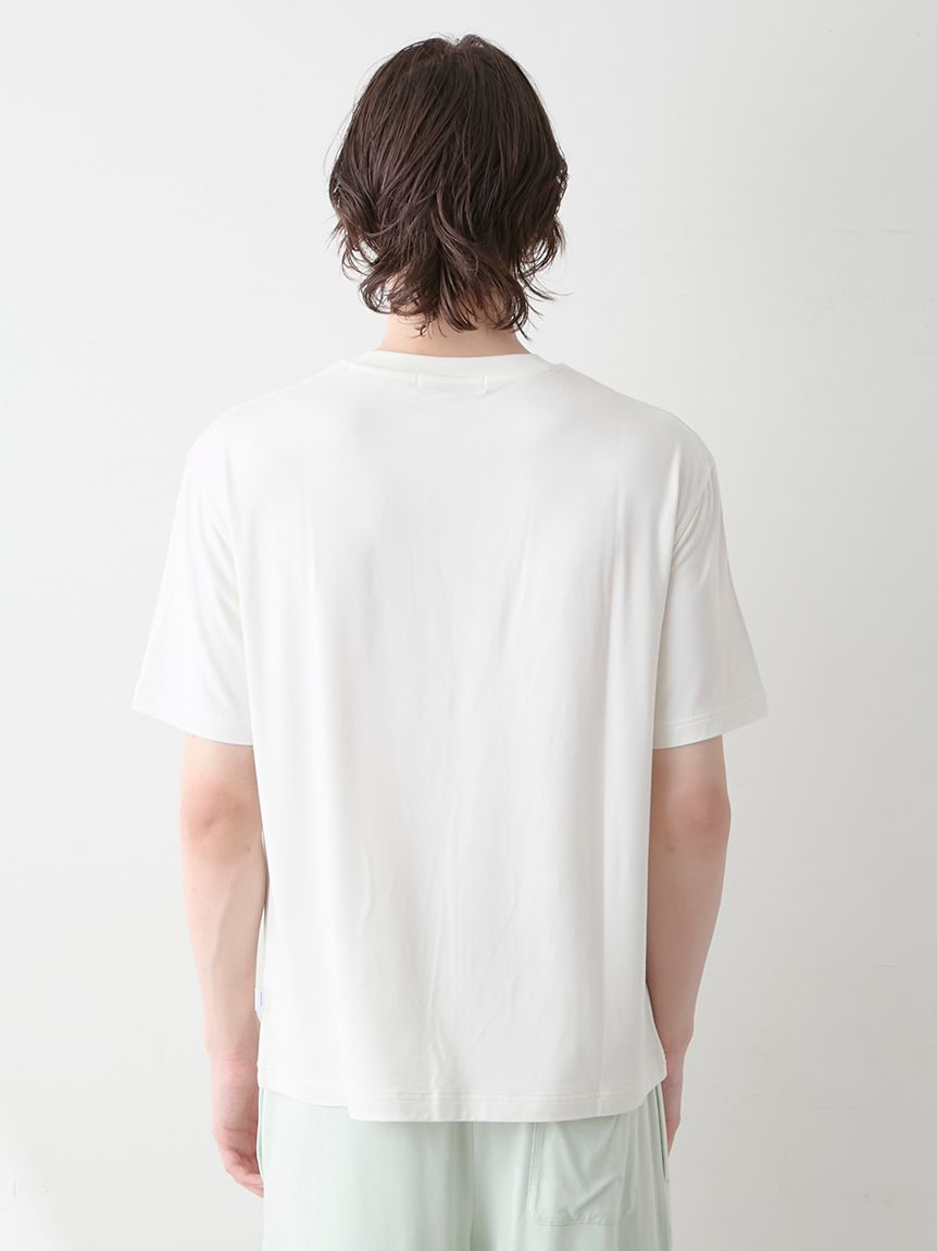 淡いオレンジが春っぽい\tHermes\t Piqures cinetiquesスウェット HOMME】【接触冷感】サニーサイドエッグワンポイントTシャツ