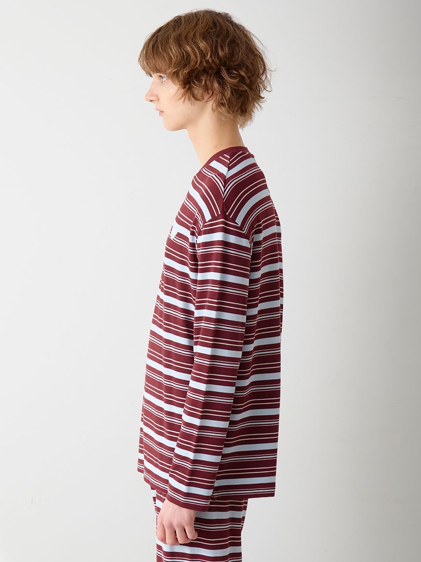 HOMME】レーヨンマルチボーダーロンT(カットソー・Tシャツ)｜ルーム