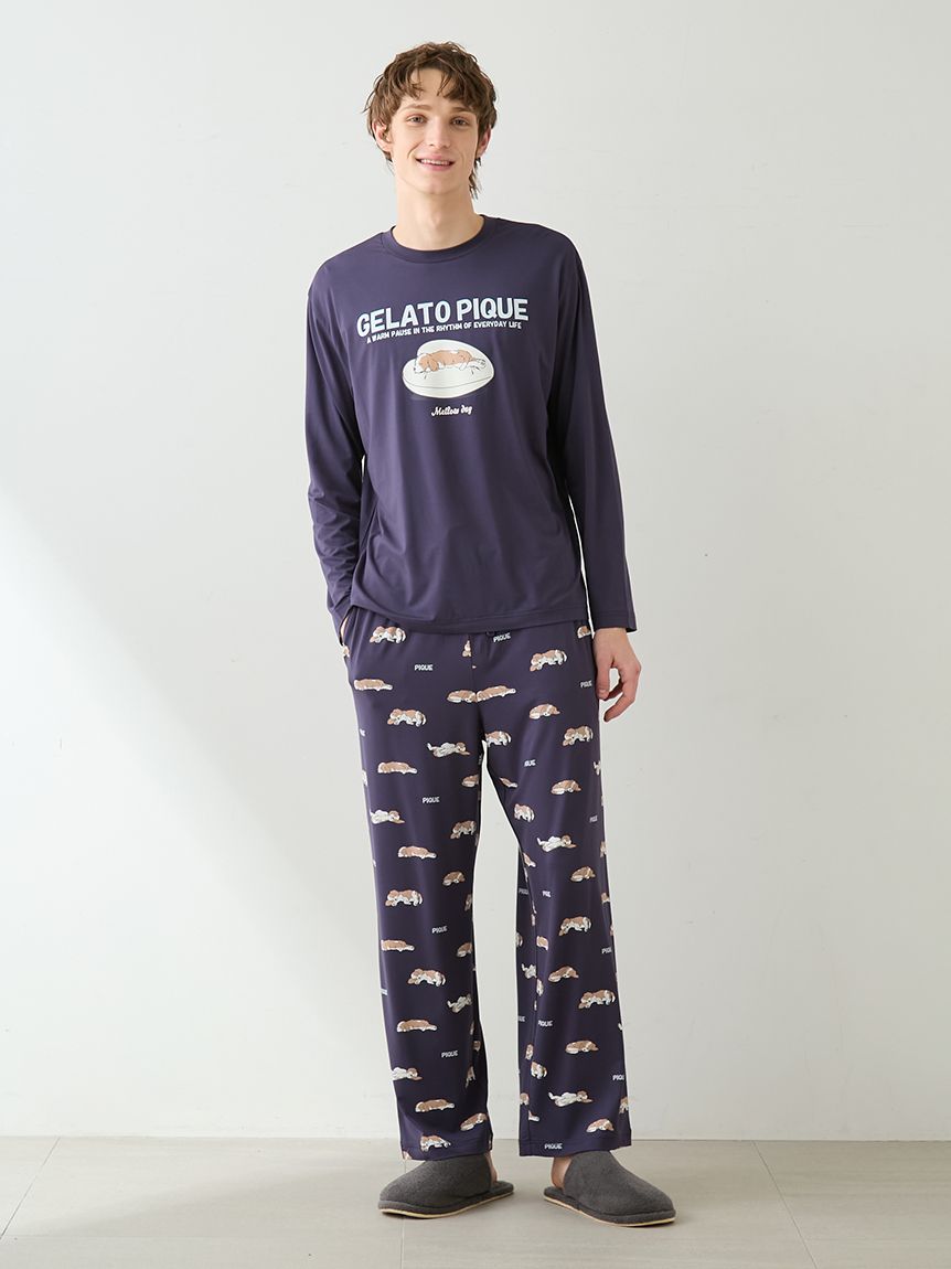 HOMME】レーヨンスリーピングドッグロンT(カットソー・Tシャツ