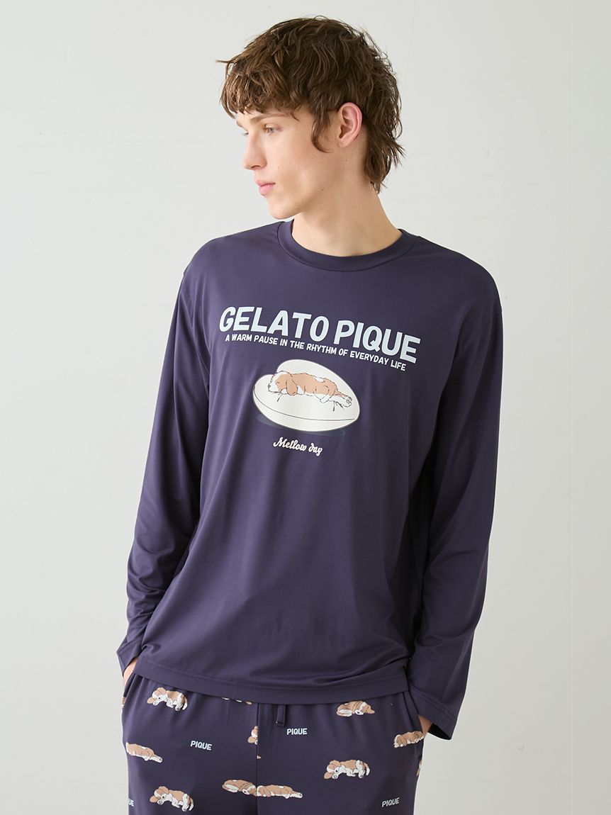 HOMME】レーヨンスリーピングドッグロンT(カットソー・Tシャツ