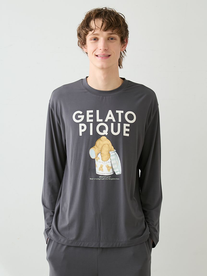 HOMME】レーヨンジェラートベアプリントロンT(カットソー・Tシャツ
