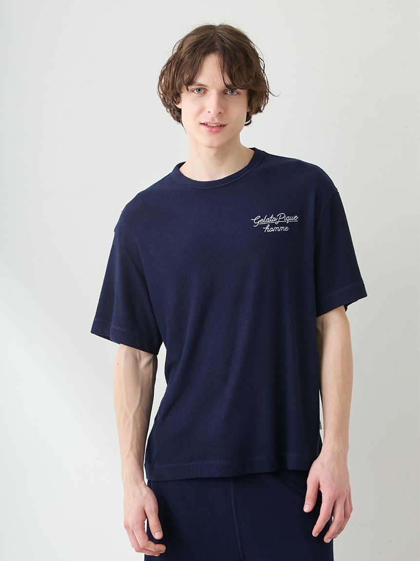 ONLINE限定】【HOMME】【接触冷感】【UVカット】パイルワンポイント