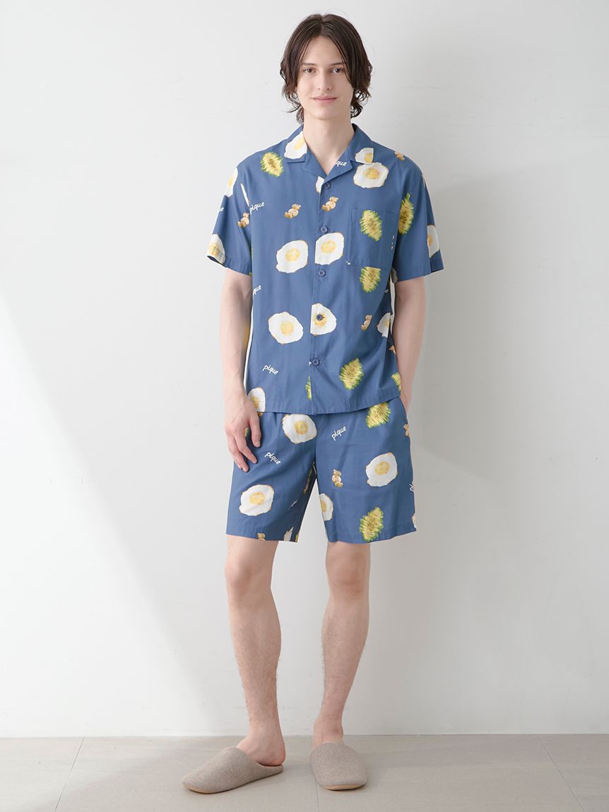 HOMME】サニーサイドエッグ総柄ハーフパンツ(ハーフパンツ)｜ルーム