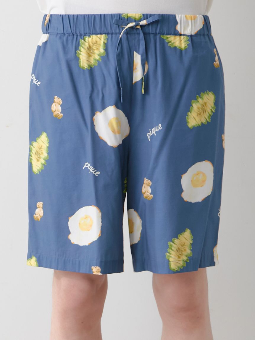 HOMME】サニーサイドエッグ総柄ハーフパンツ(ハーフパンツ)｜ルーム