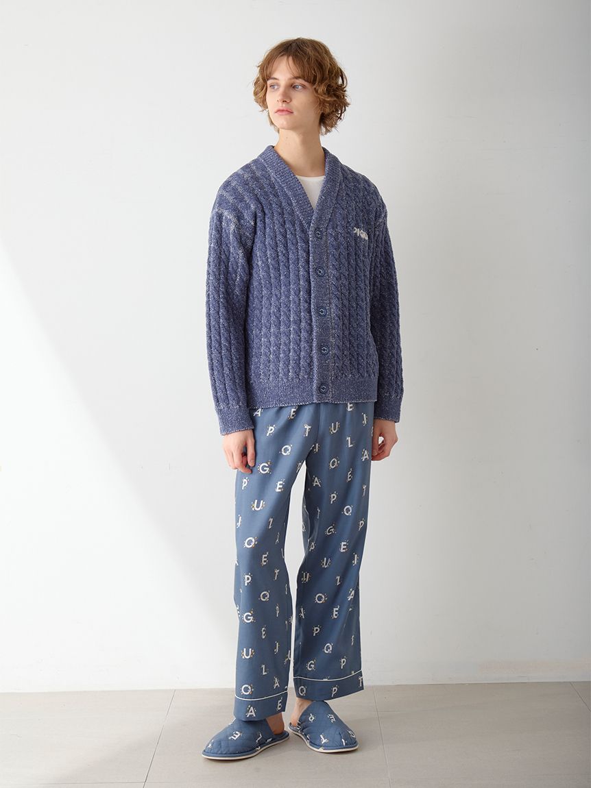 HOMME】スターロゴ総柄プリントロングパンツ(ロングパンツ)｜ルーム