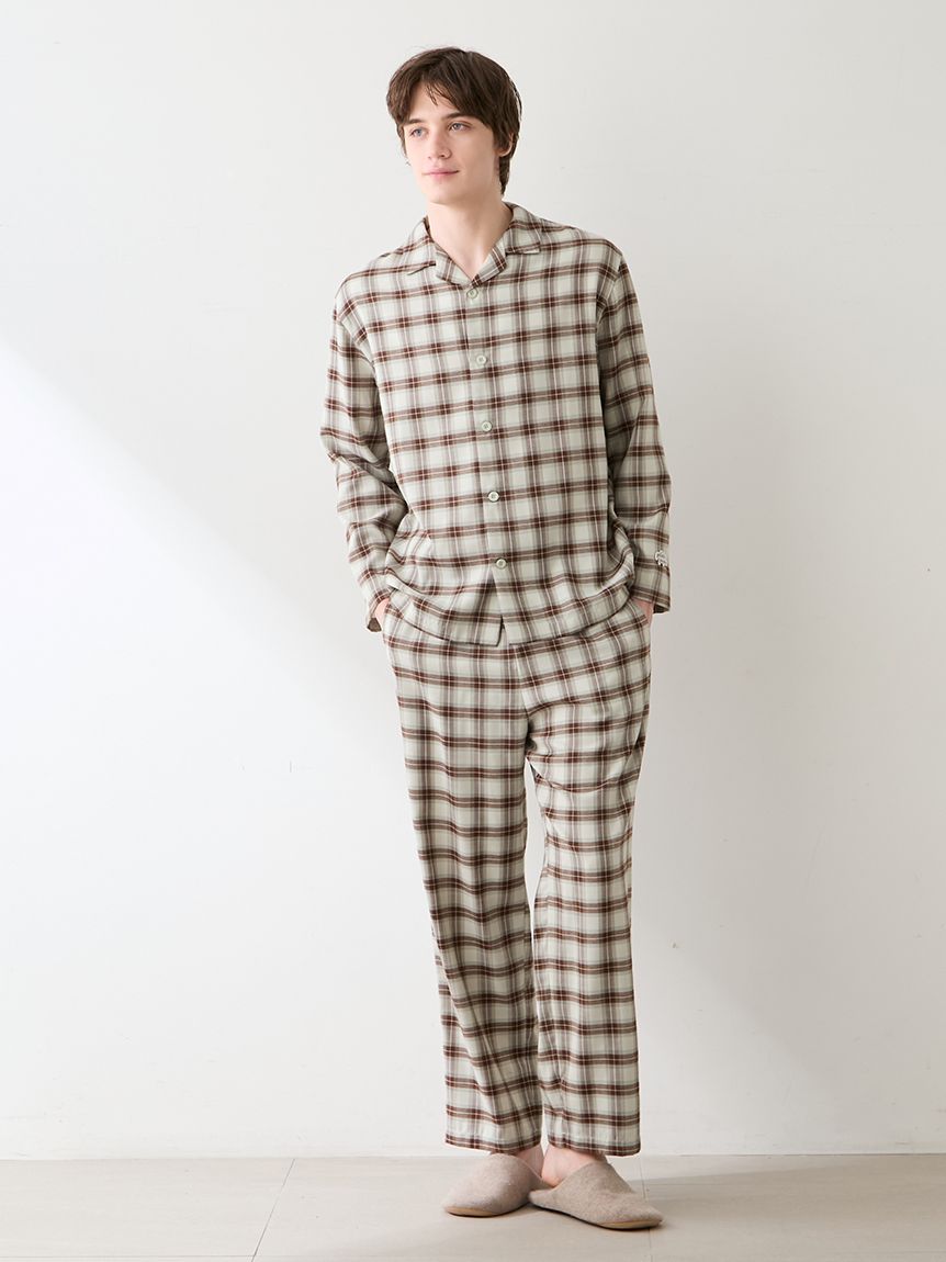 HOMME】ソフトツイルチェックロングパンツ(ロングパンツ)｜ルーム