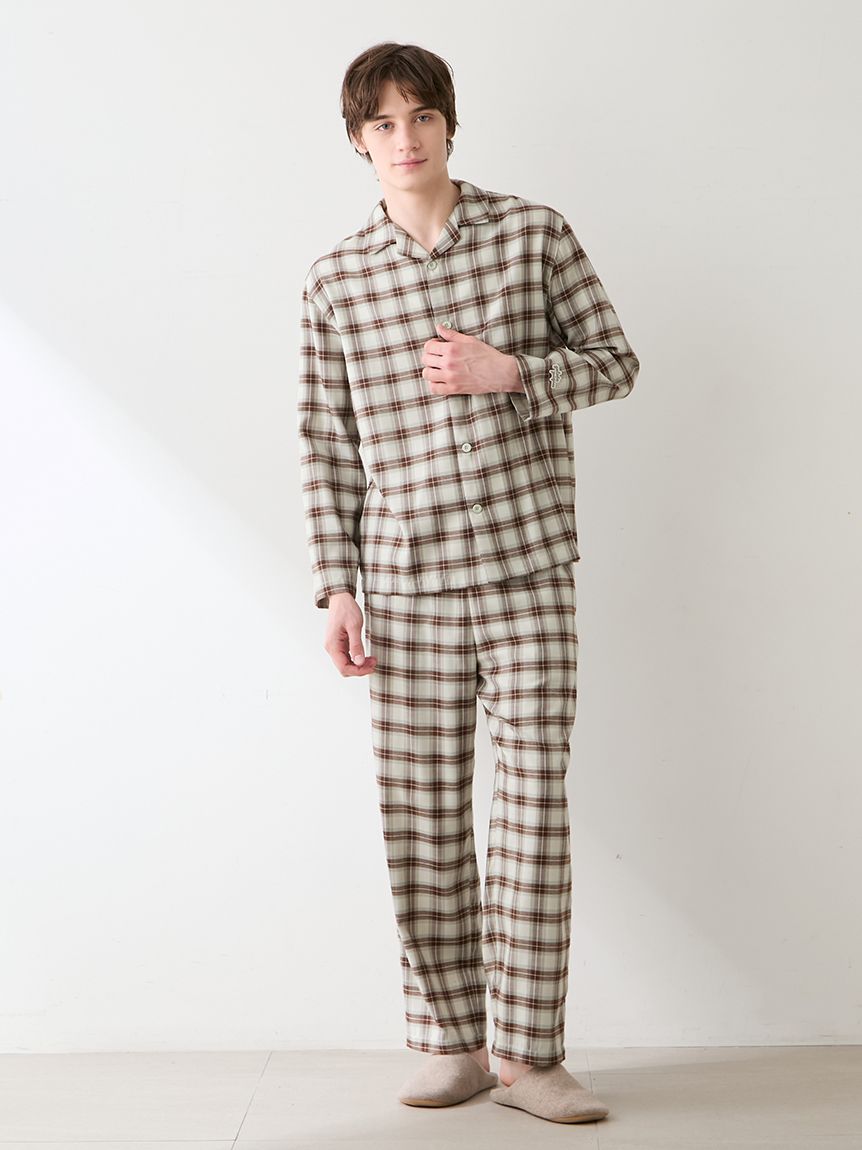 HOMME】ソフトツイルチェックロングパンツ(ロングパンツ)｜ルーム