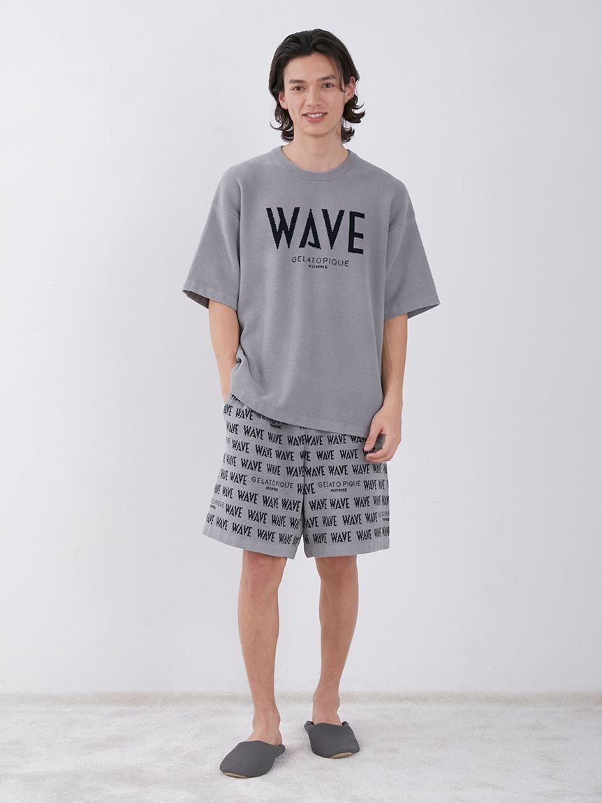 WAVE×GELATO PIQUE HOMME】AIRY MOCO LOGO JACQUARD SHORTS｜ルーム