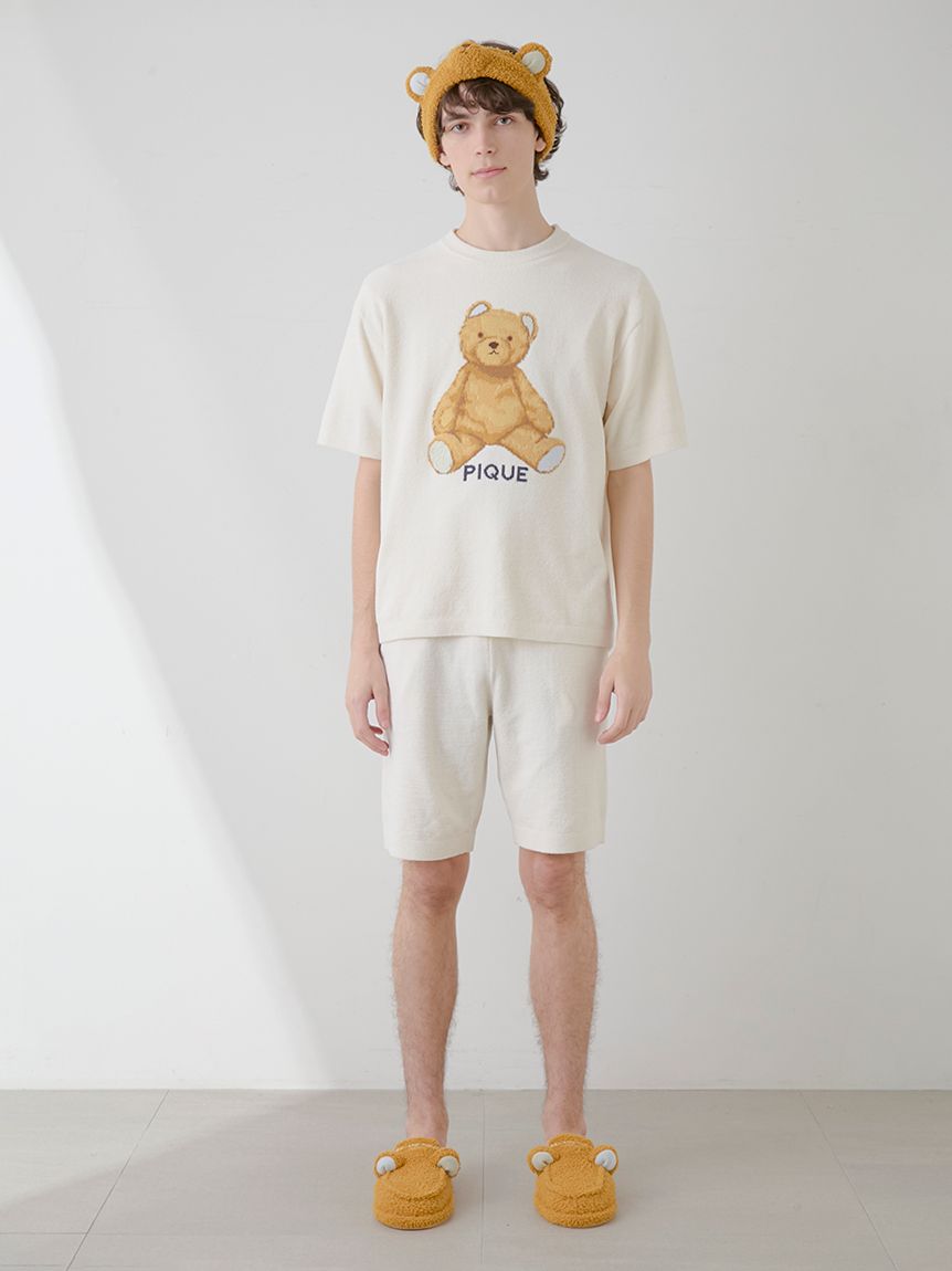 HOMME】エアモコピケロゴジャガードハーフパンツ(ハーフパンツ